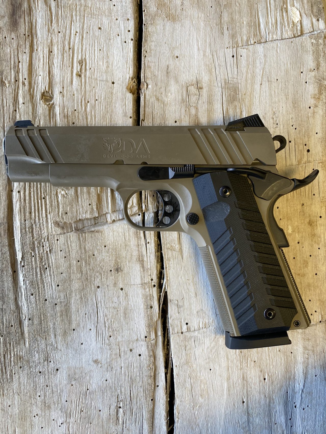 Devil Dog Arms 1911 4.25 inch barrel FDE .45 ACP Element Armament