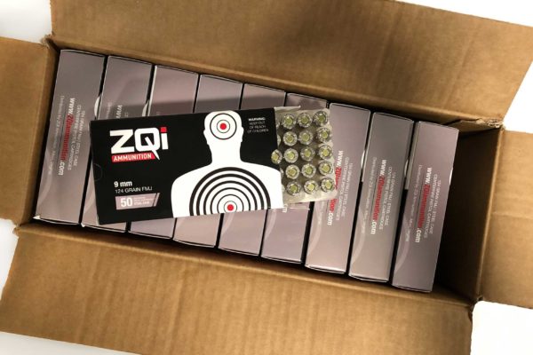 ZQI 124GR 9MM Nickel-Plated Steel Case FMJ - 50 Rounds/Box