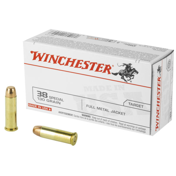 Winchester 130GR FMJ - 38 Special - 50 rounds/box