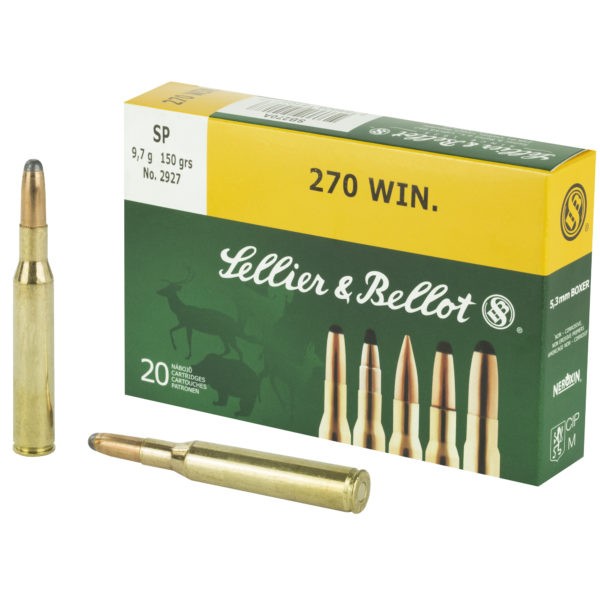 Sellier & Bellot (S&B) 150 Grain 270WIN SP - 20 rounds/box