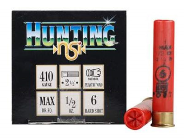 Nobel Sport .410GA Shells - 2.5" - #6 Shot - 1/2 oz. - 25 Rounds/Box (ANS4126)