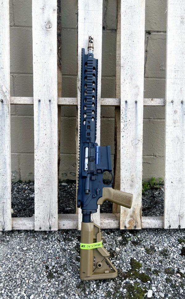 TYPE-A (BG Defense) AR10/AR308 - 13.9" Barrel w/Pinned + Welded Muzzle Device - .308WIN - Magpul Stealth Grey w/Coyote Furniture